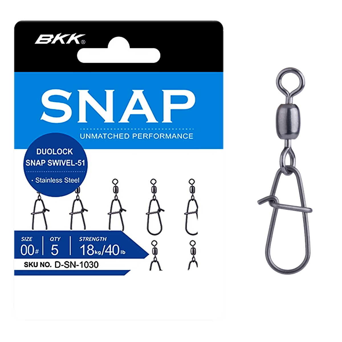 Застежка с вертлюгом BKK Duolock Snap Swivel-51 #1