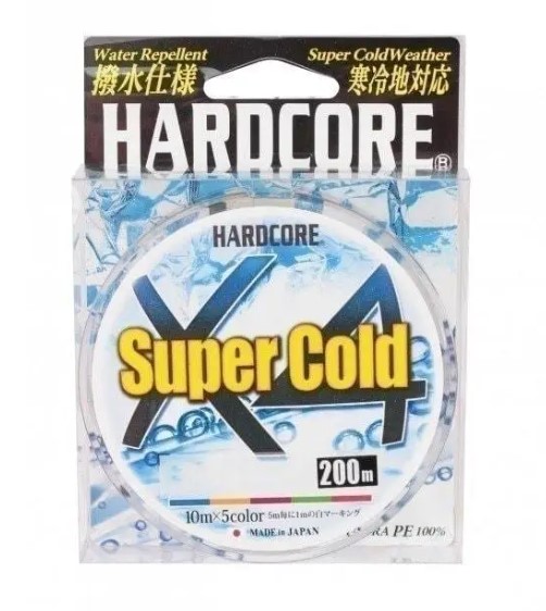 Шнур Duel Hardcore Super Cold X4 200m 5Color 3.6kg 0.104mm #0.4