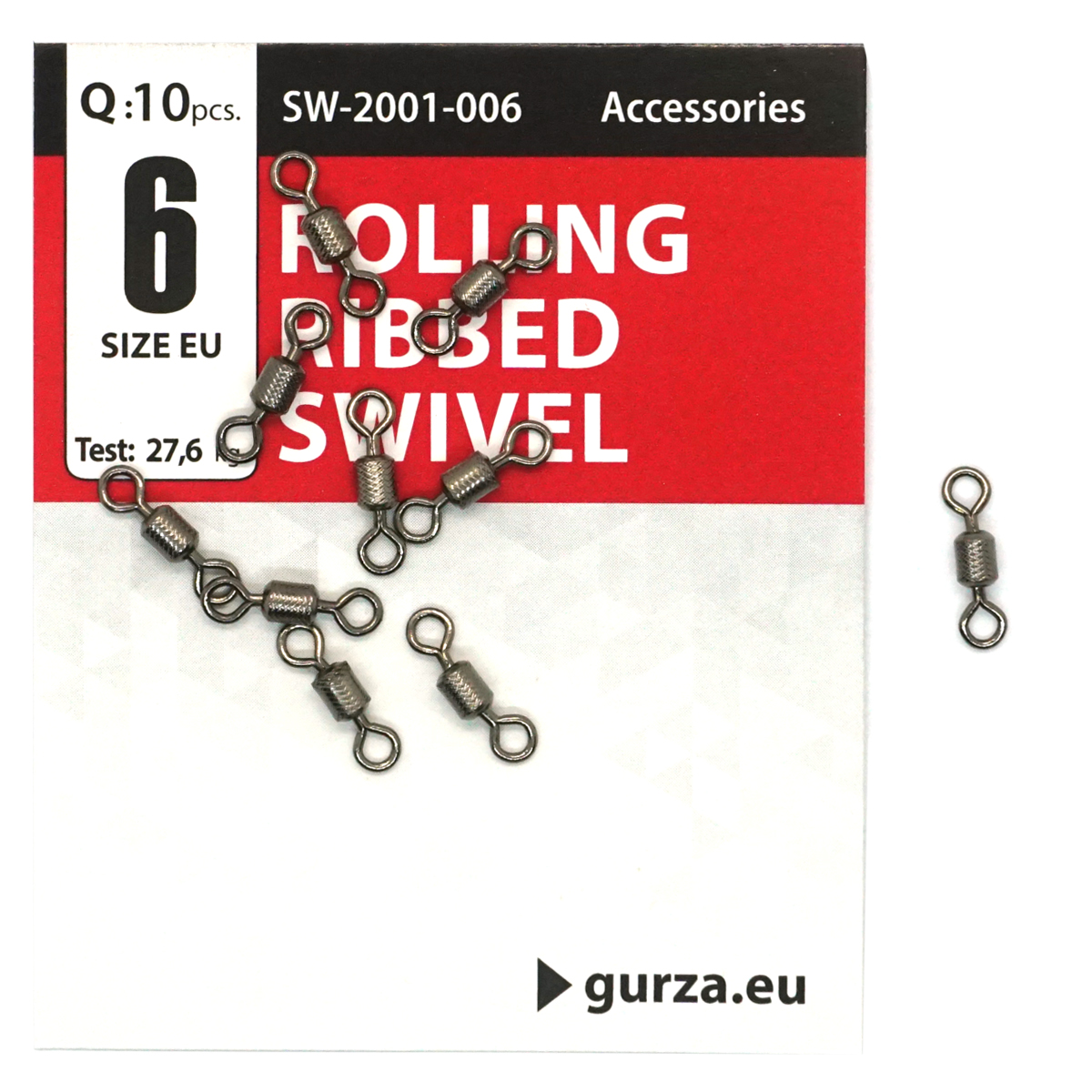 Вертлюг Gurza Rolling Ribbed Swivel BN #6 10pc