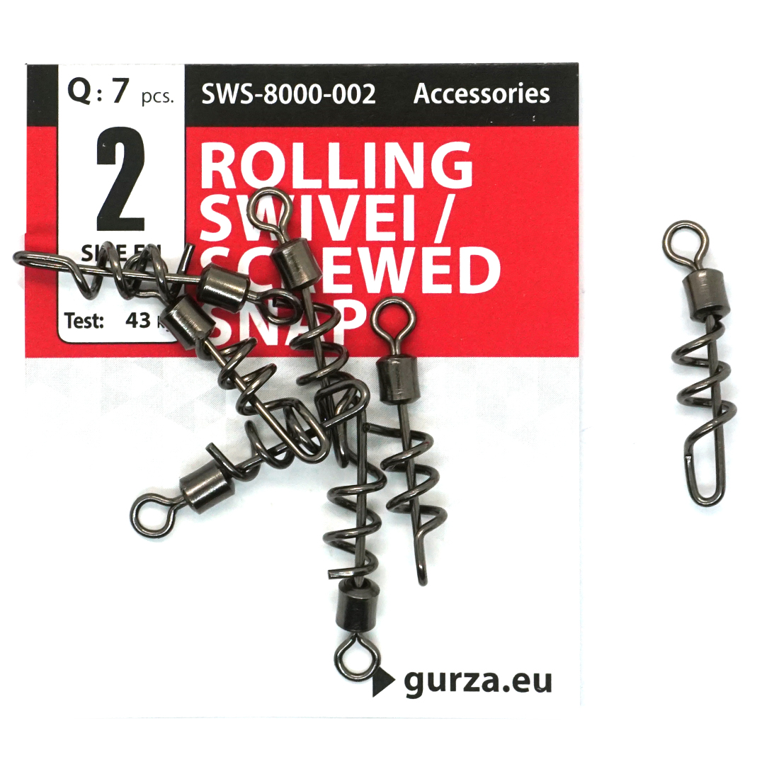 Застібка Gurza з вертлюгом Rolling swivel/Screwed Snap BN #2 7pc