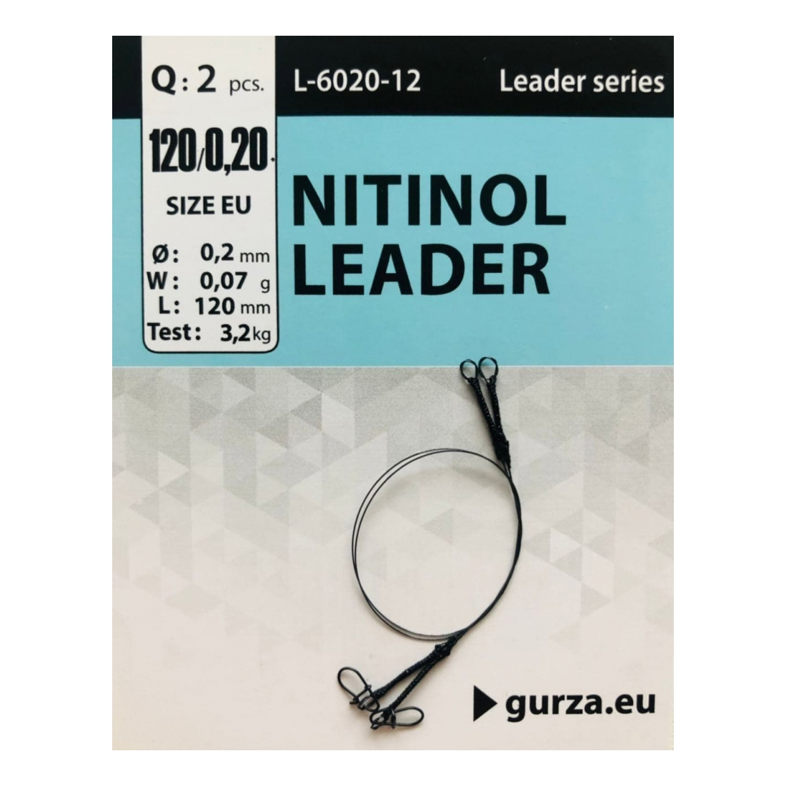 Поводок Gurza Nitinol Leader 120mm/0.20Ø 2pc