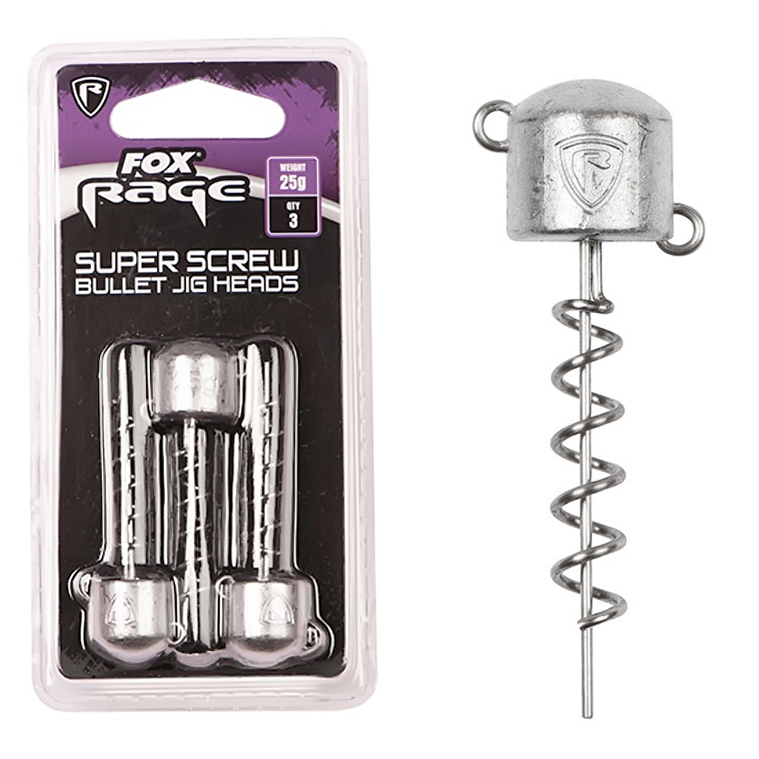 Вантаж штопор Fox Rage Super Screws Bullet Jig Head 25g 3pcs