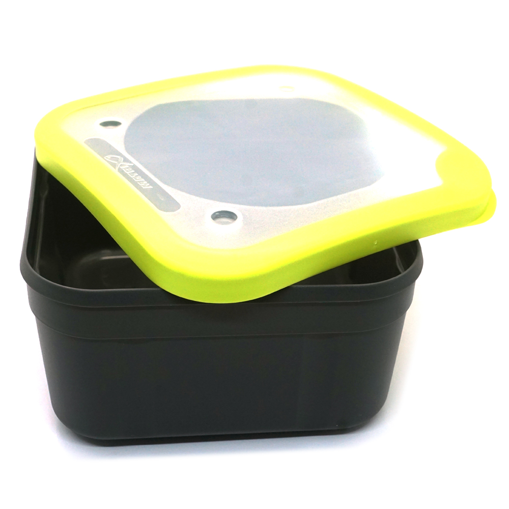 Ємність для наживки Matrix Bait Boxes Grey/Lime Solid Top 1.87l