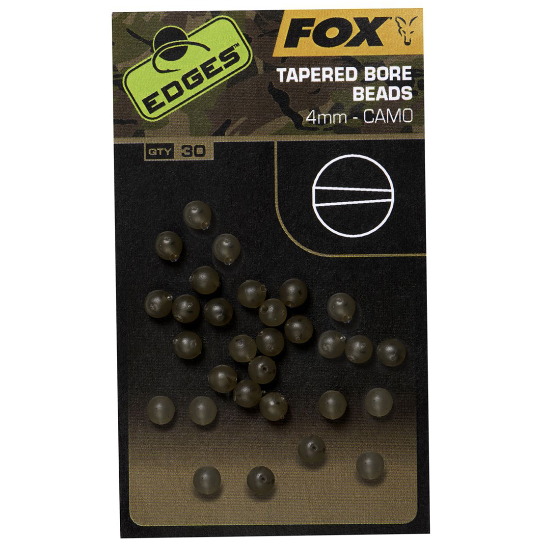 Бусины Fox Edges Camo Tapered Bore Beads 4mm 30pcs