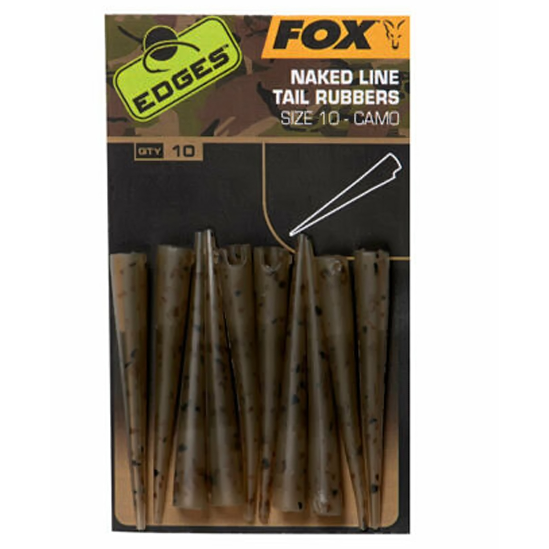Противозакручиватель Fox Edges Camo Naked Line Tail Rubbers #10 5pcs