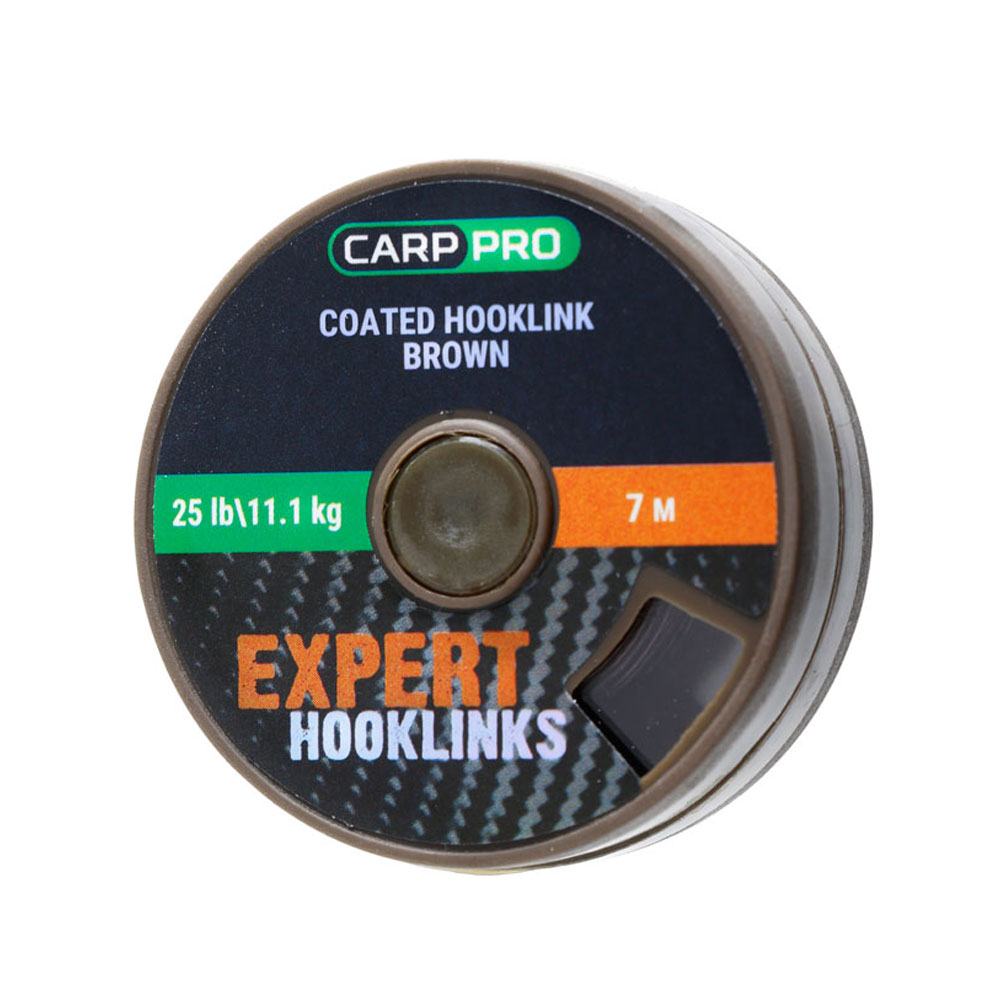 Поводковый материал Carp Pro в оболочке коричневый 25LB 7m