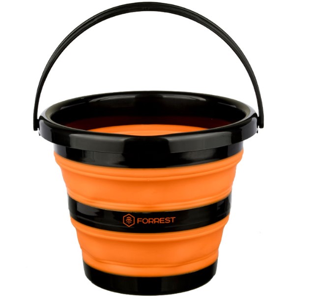 Відро Forrest Folding bucket силіконове складне помаранчевий 5L