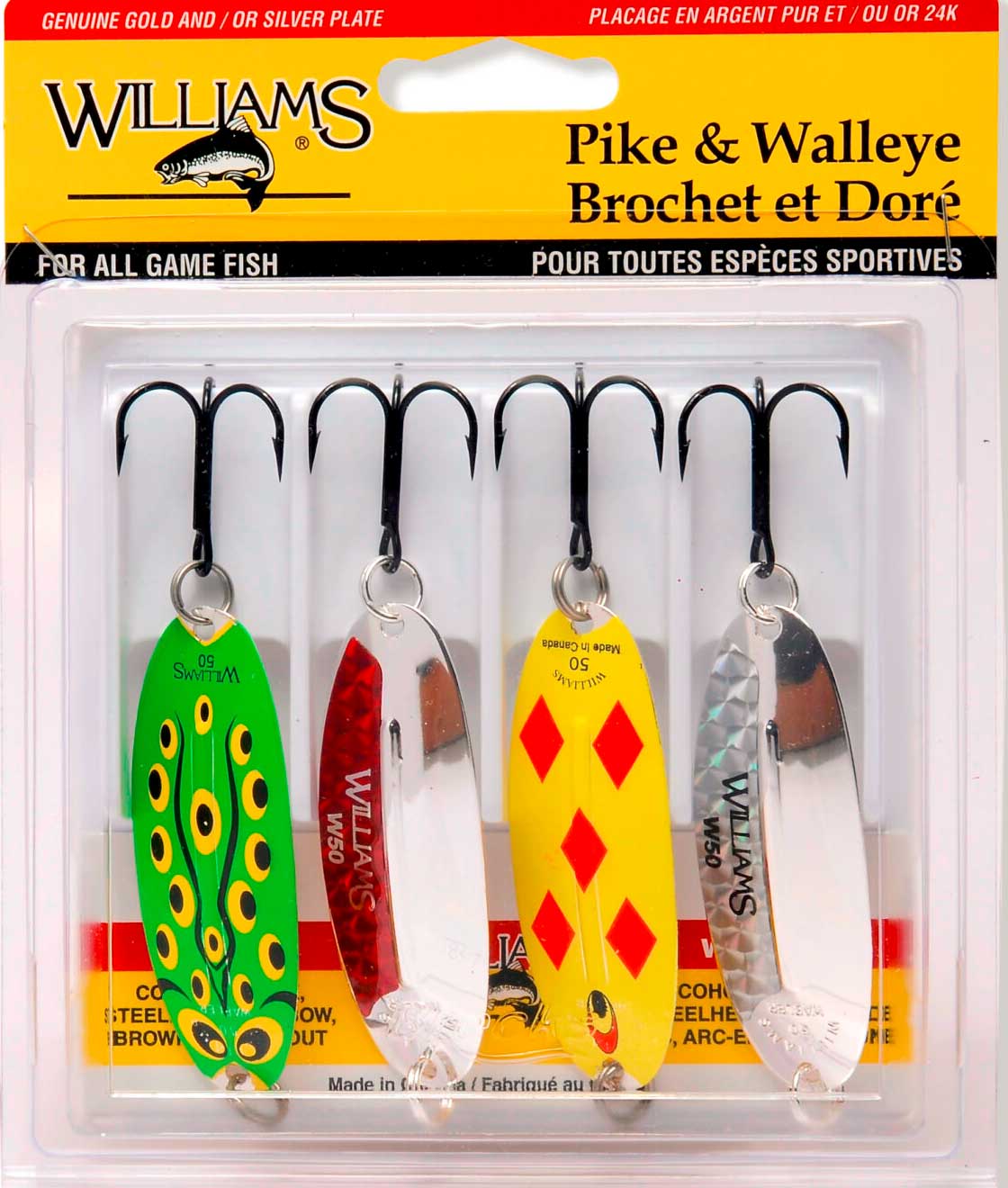 Набор блесен Williams Pike/Walleye 4-Pack Williams Kit