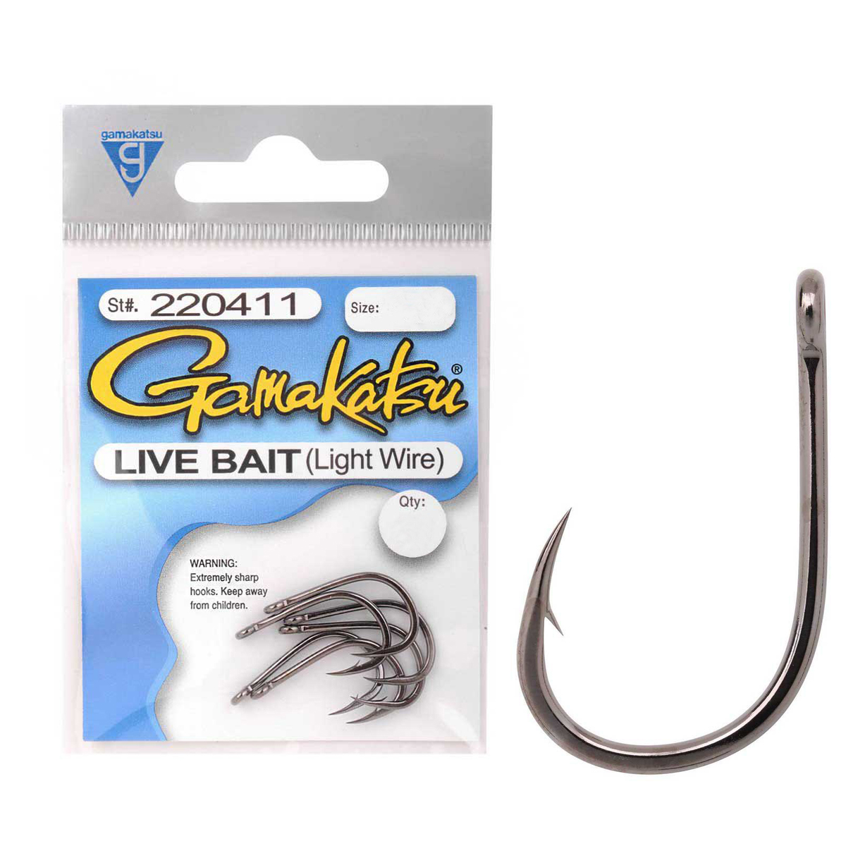 Крючок Gamakatsu SW Live Bait Wire black №6 6pc