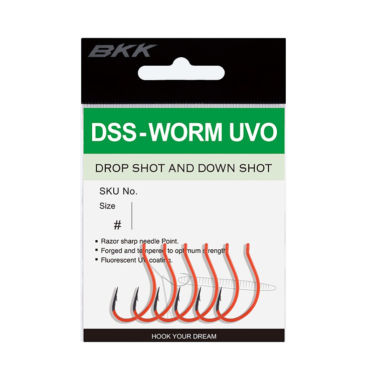 Гачок BKK для дроп шота DSS-Worm UVO#1/0