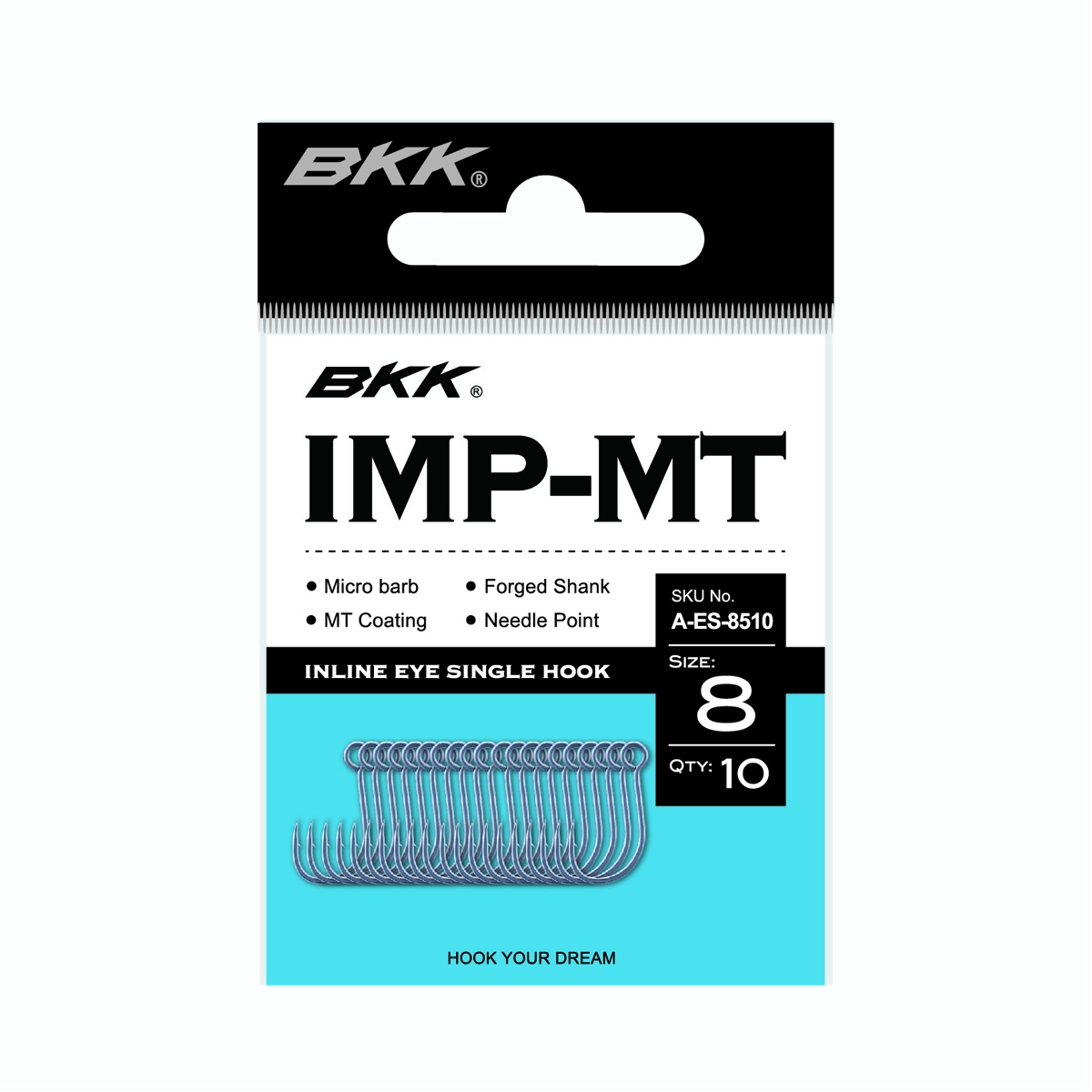 Крючок BKK для приманок IMP #8