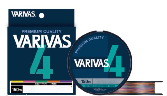 Шнур Varivas PE Line X4 Multicolor 150m 13.59kg 0.235mm #2.0