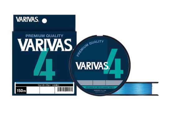 Шнур Varivas PE Line X4 Water Blue 150m 9.51kg 0.185mm #1.2