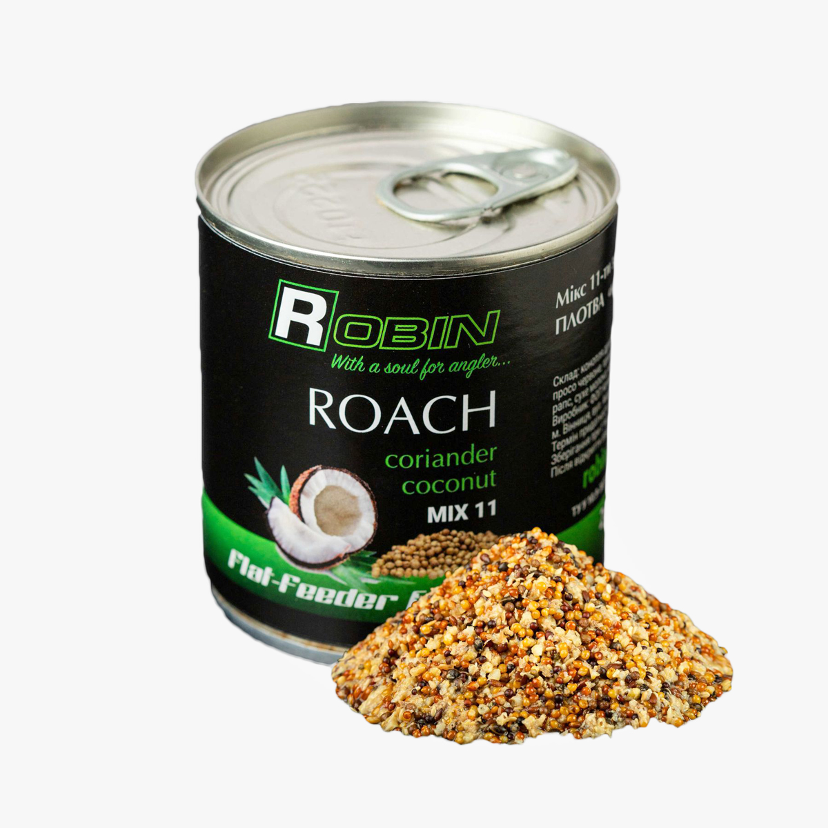 Зерновая смесь Robin MIX-11 200ml ж/б Плотва Кориандр-Кокос