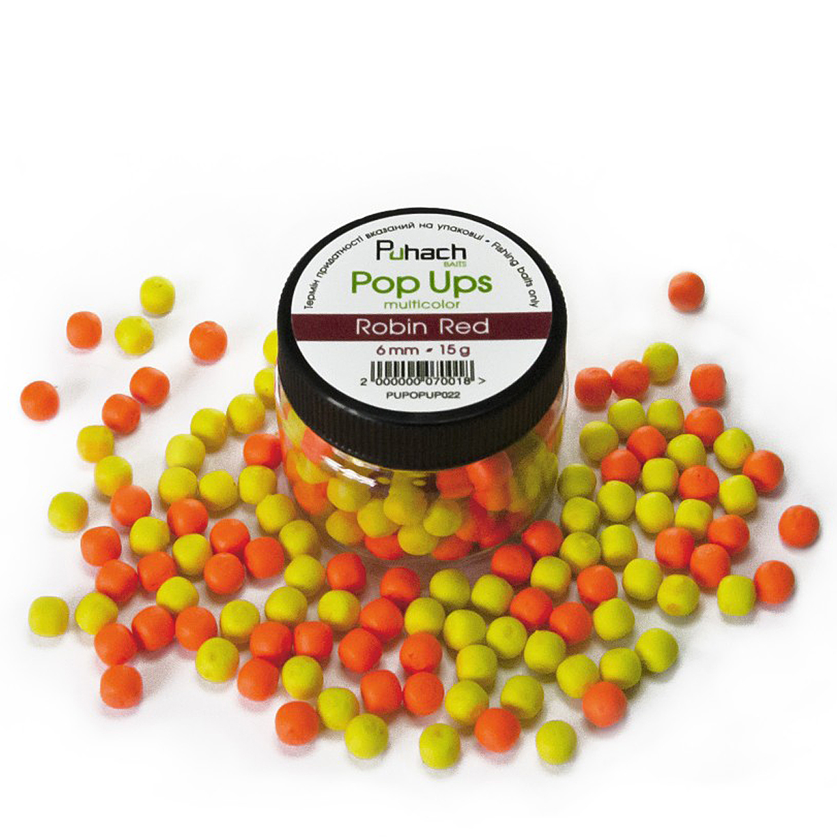Бойли Puhach Baits Pop Ups 6mm Multicolor Acid Pear фото 38