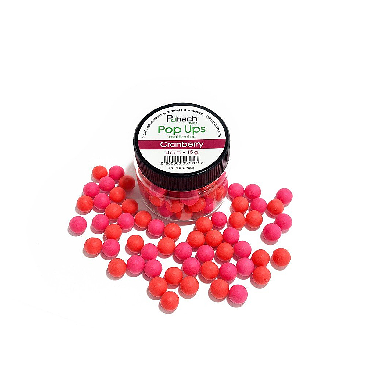 Бойлы Puhach Baits Pop Ups 6mm Multicolor Cranberry фото 26