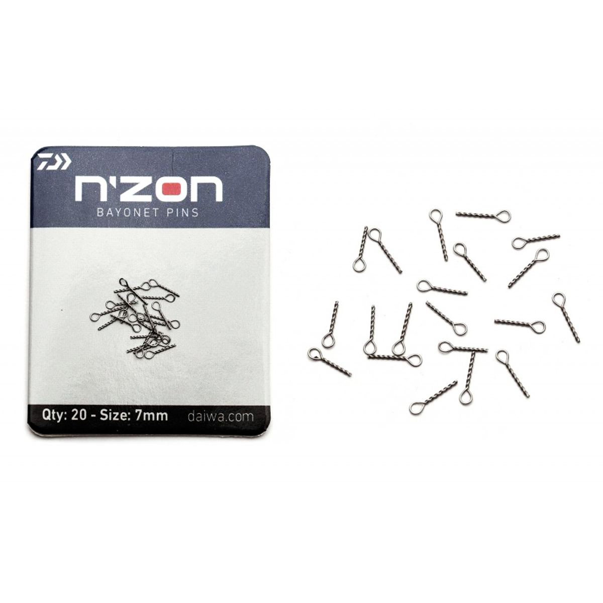 Вкрутка для бойлів Daiwa N'Zon Bayonet Pins 7mm 20pc
