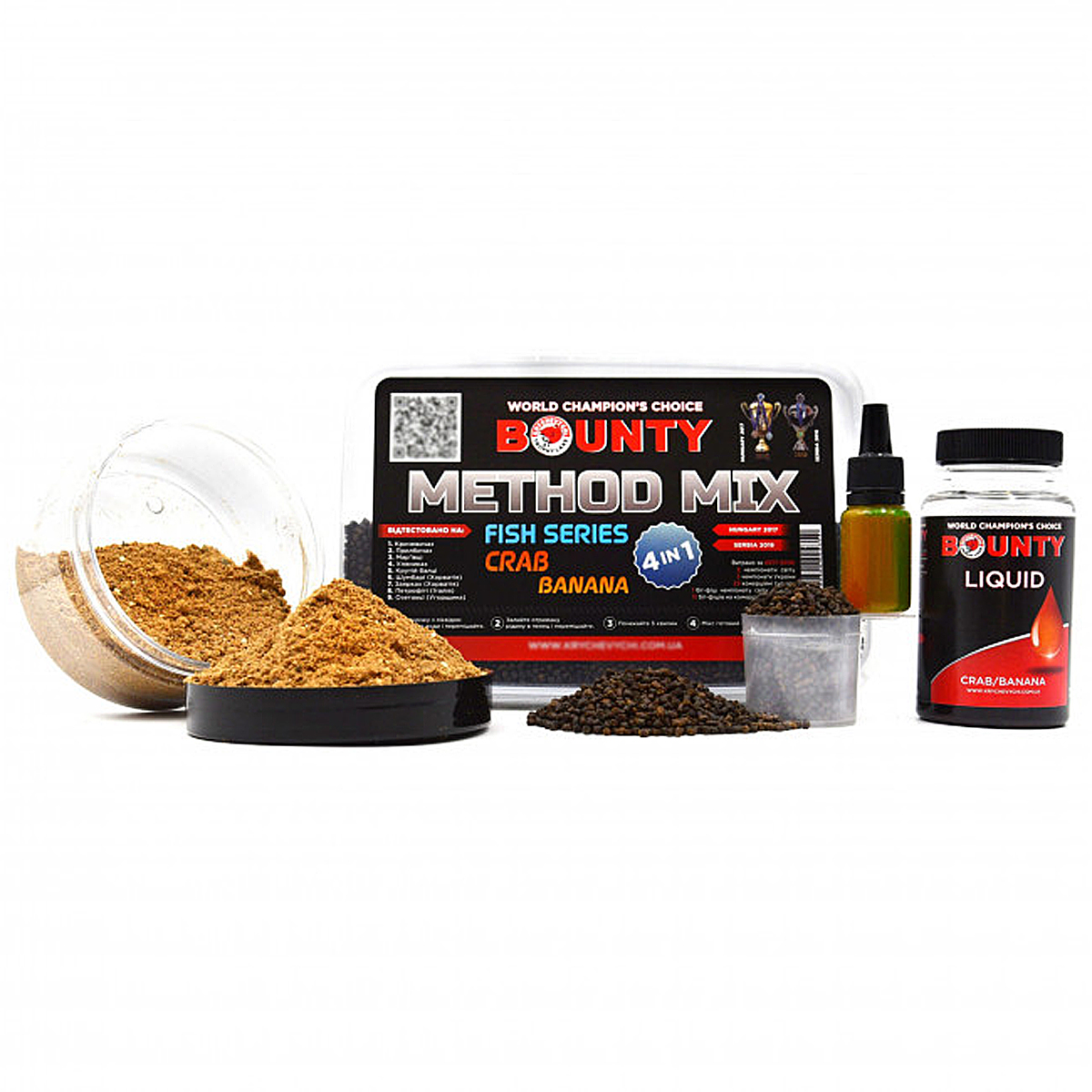 Прикормка Bounty Method Mix4in1 Crab/Banana