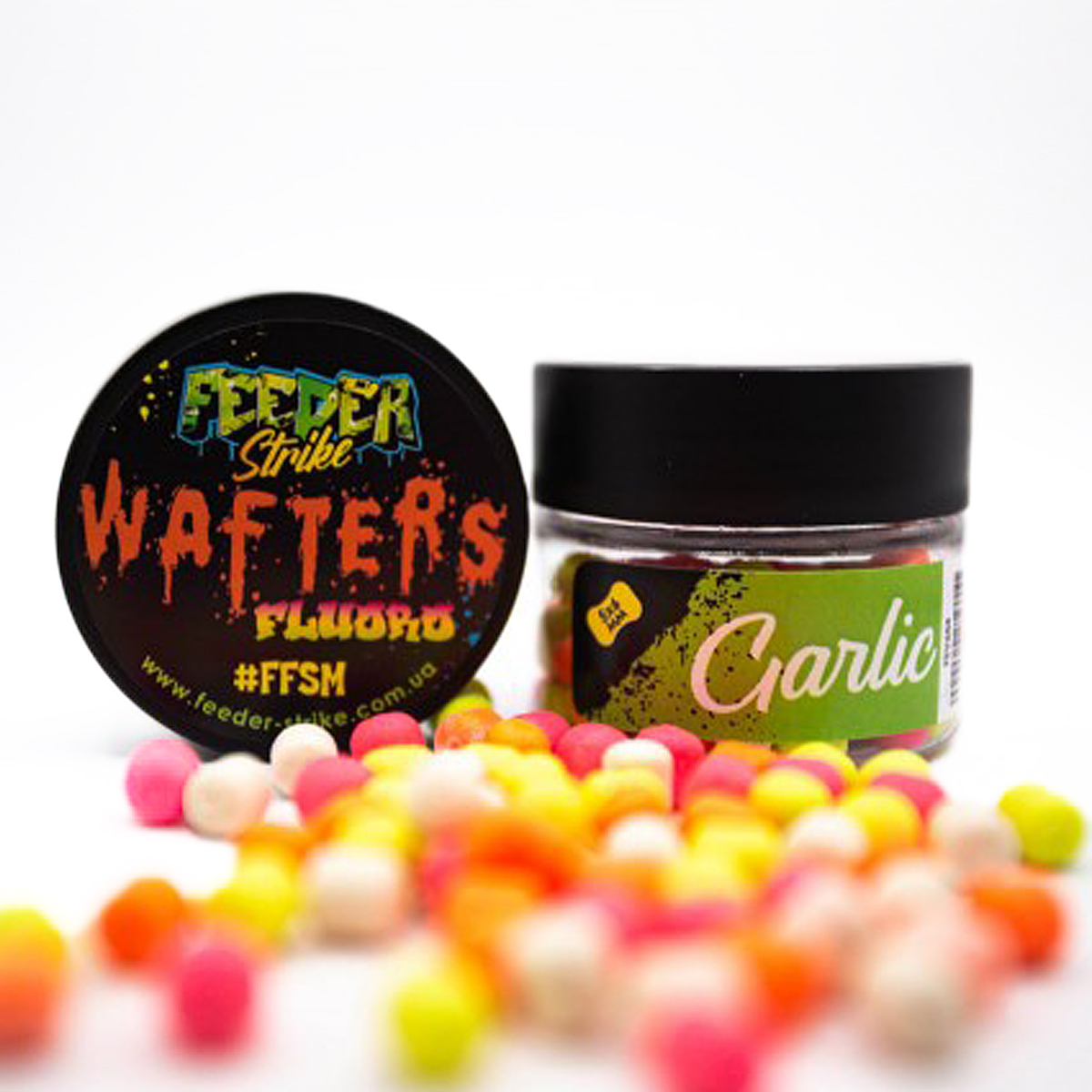 Бойлы Feeder Strike Wafters Fluoro 5x6mm Garlic