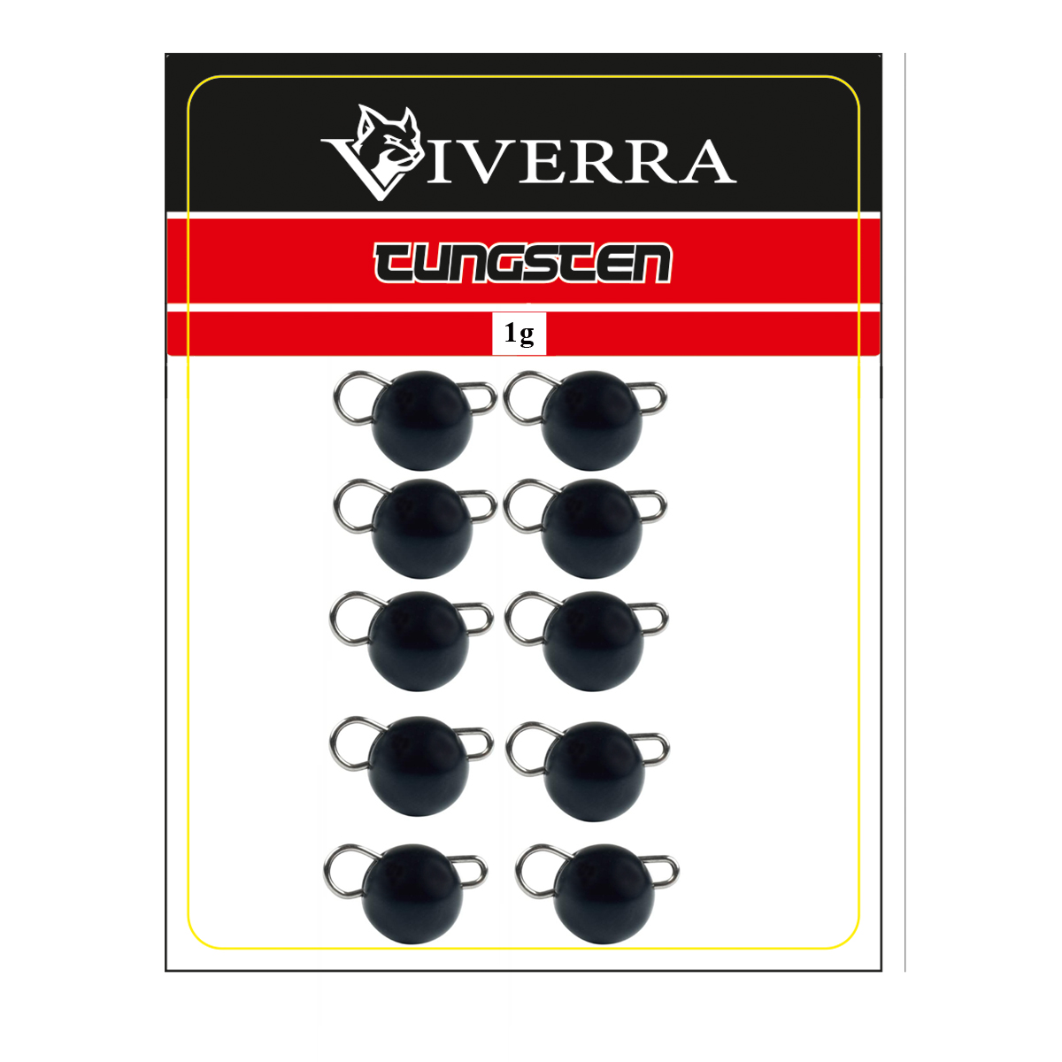 Розбірна вольфрамова чебурашка Viverra 1g Matte Black (10шт)