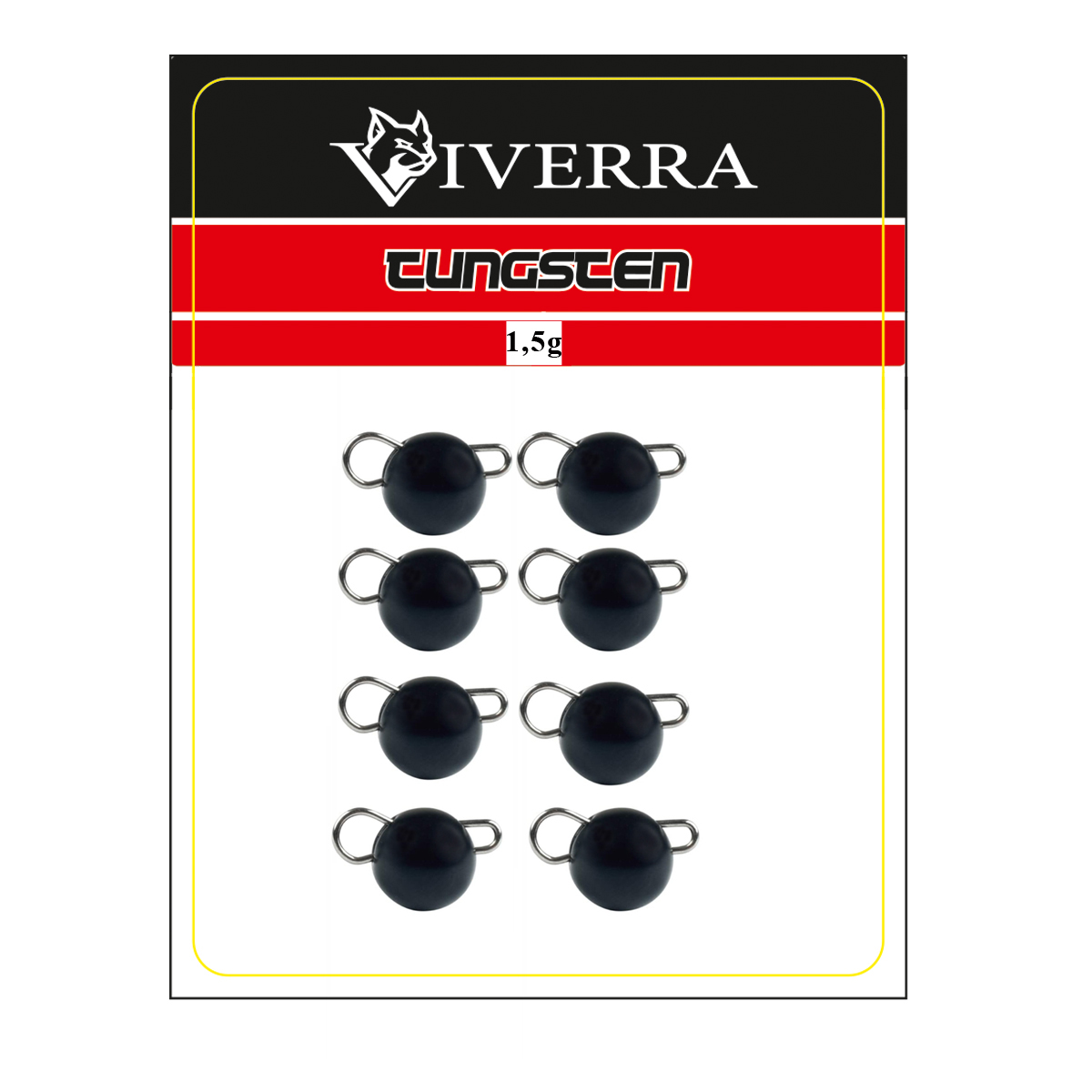 Розбірна вольфрамова чебурашка Viverra 1,5g Matte Black (8шт)