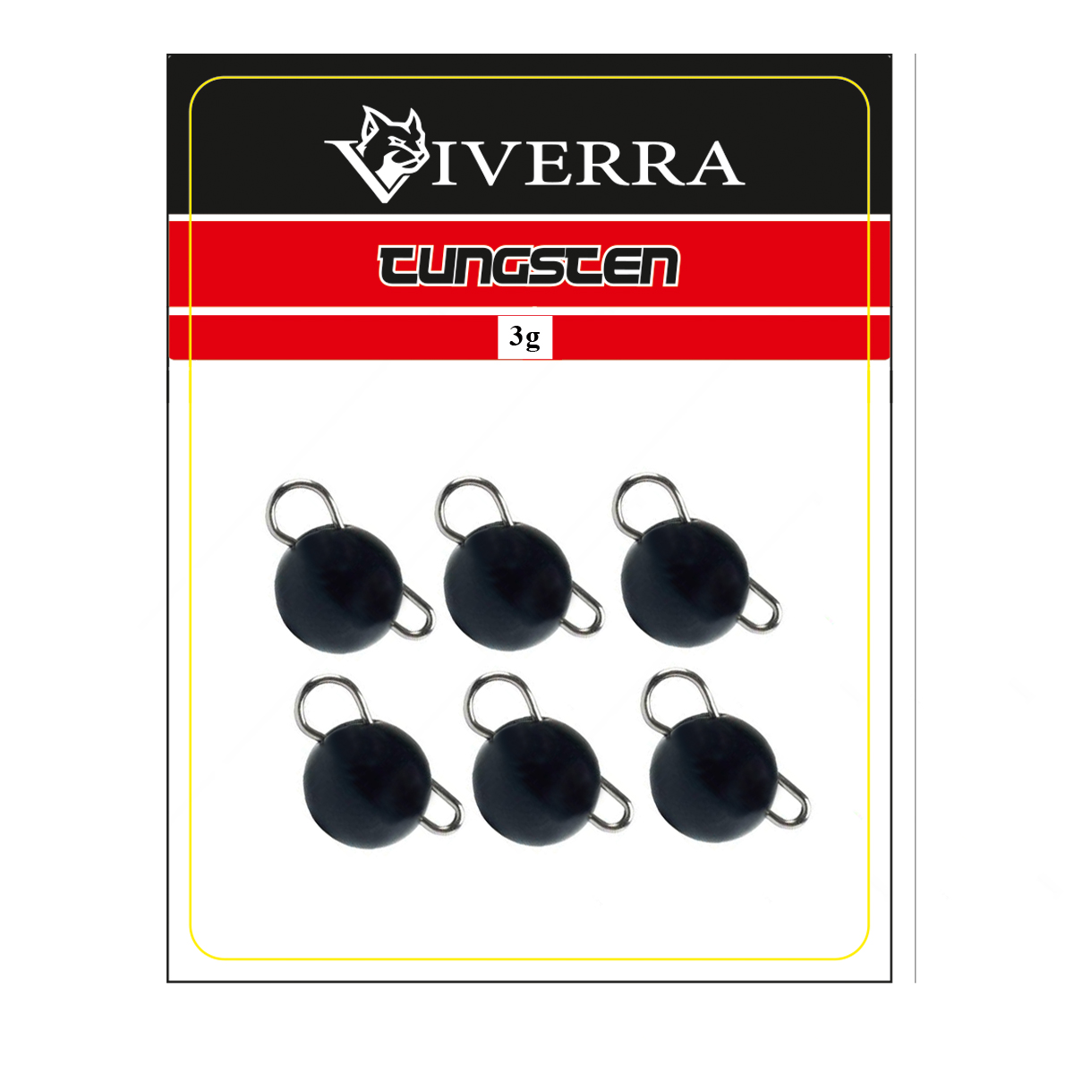 Розбірна вольфрамова чебурашка Viverra 3g Matte Black (6шт)