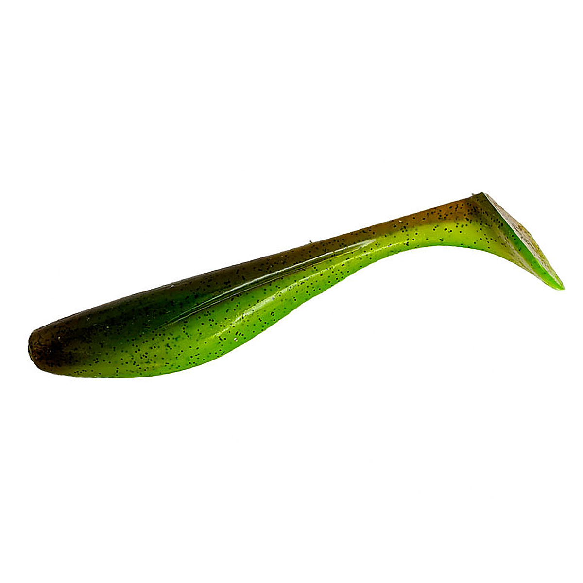 Силикон FishUp Wizzle Shad 5" 4pcs #204 Green Pumpkin/Chartreuse
