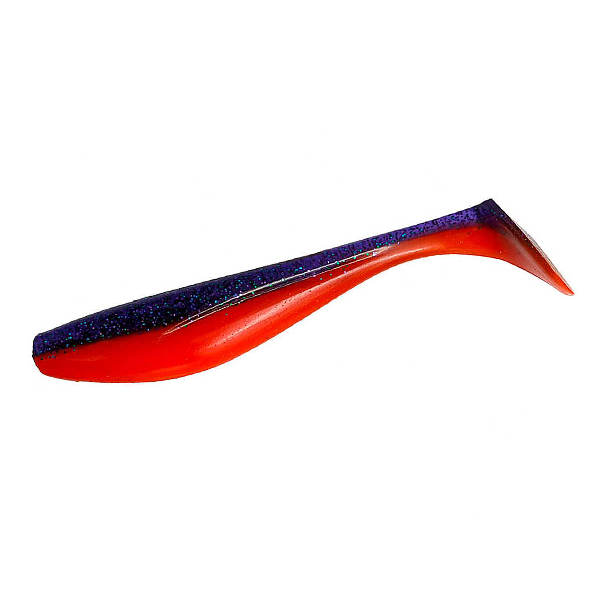 Силикон FishUp Wizzle Shad 5" 4pcs #207 Dark Violet/Orange