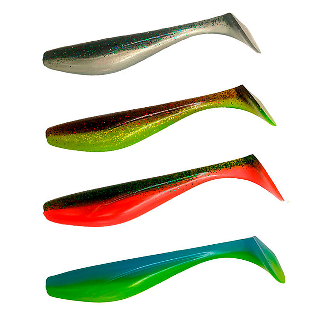 Силикон FishUp Wizzle Shad 5" 4pcs #MIX01 201 203 205 206