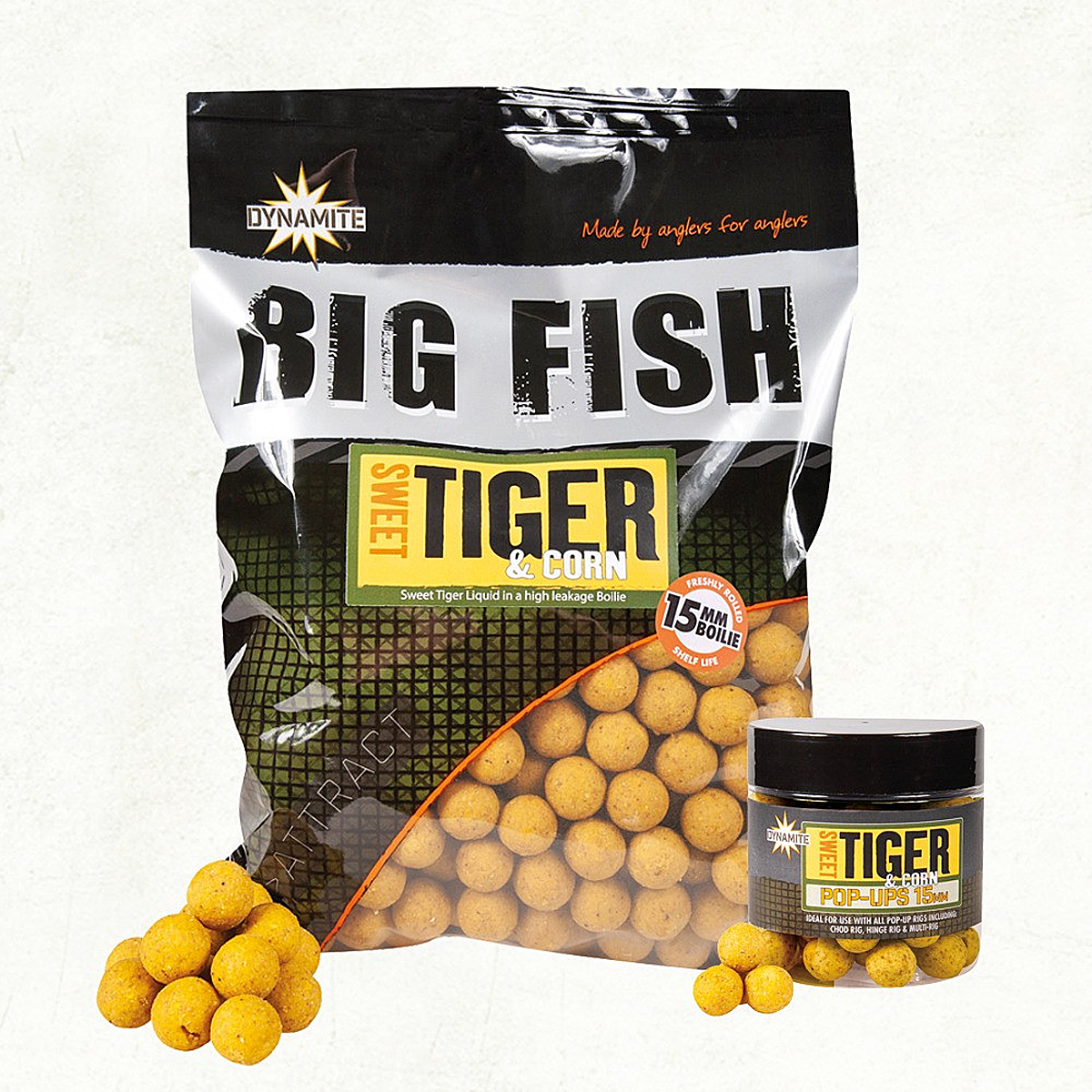 Бойлы Dynamite Baits Sweet Tiger & Corn 15mm 1.8kg