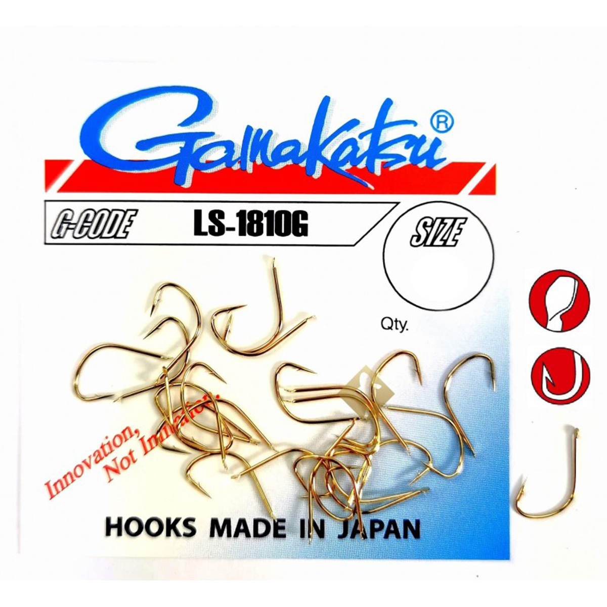 Гачки одинарні Gamakatsu LS-1810G Goldl №14 25pc