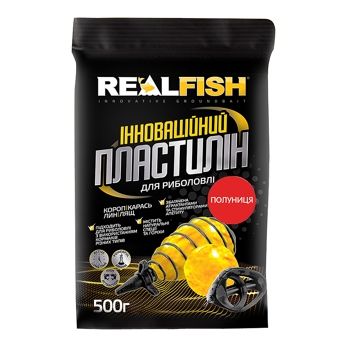 Пластилин Real Fish Клубника 0.5kg