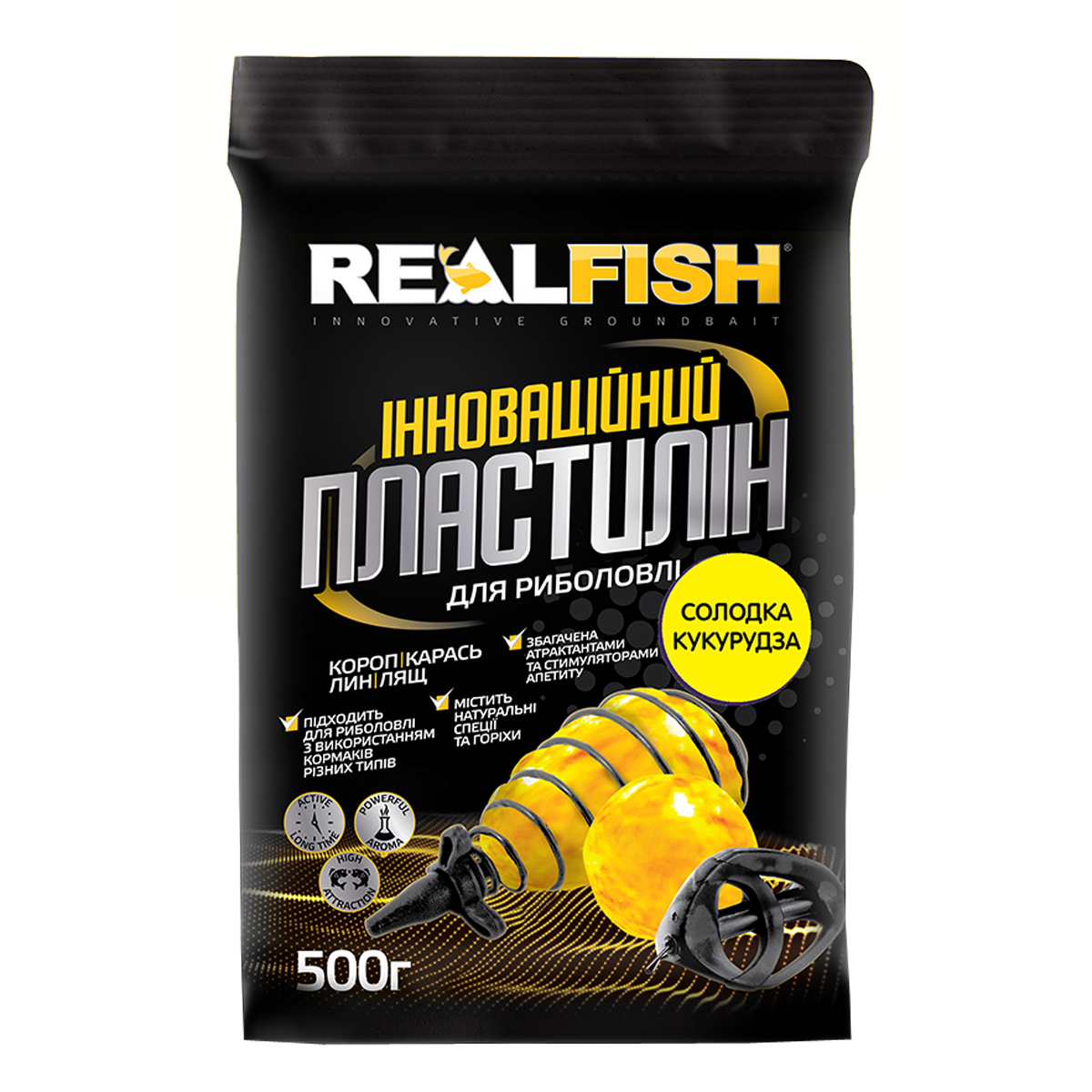 Пластилин Real Fish Сладкая кукуруза 0.5kg