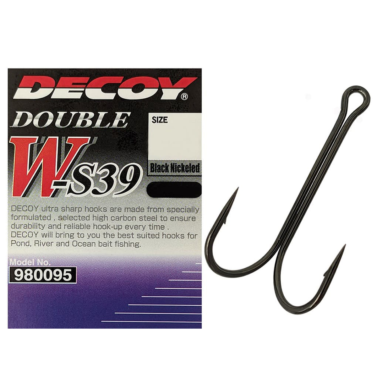 Крючок двойник Decoy W-S 39 #1 5pc