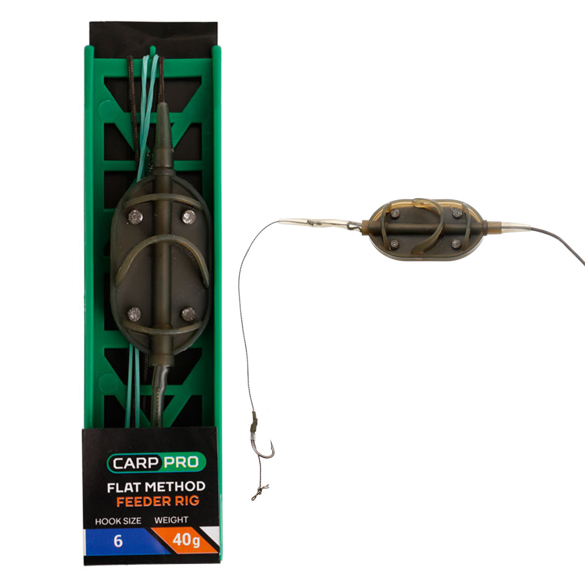 Снасть на лидкоре "Flat Method Feeder" 1крючек №6 40г