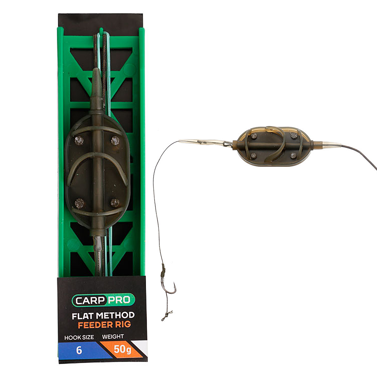 Снасть на лидкоре "Flat Method Feeder" 1крючек №6 50г