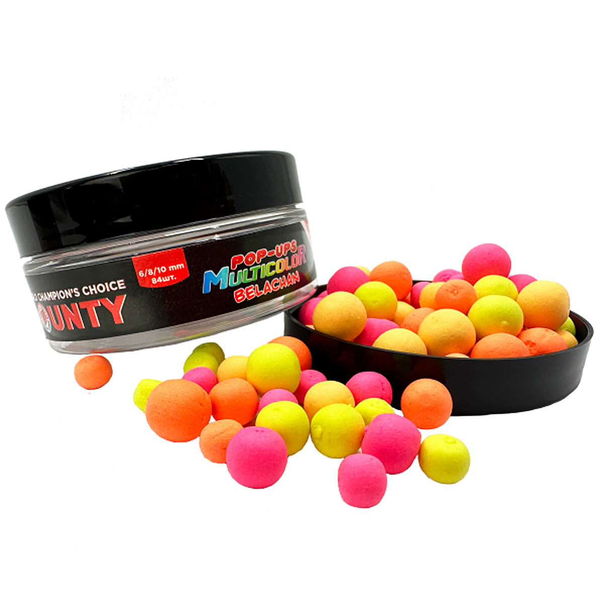 Бойлы Bounty Pop-Up Multicolor Multisize Belachan 6/8/10mm 84pc