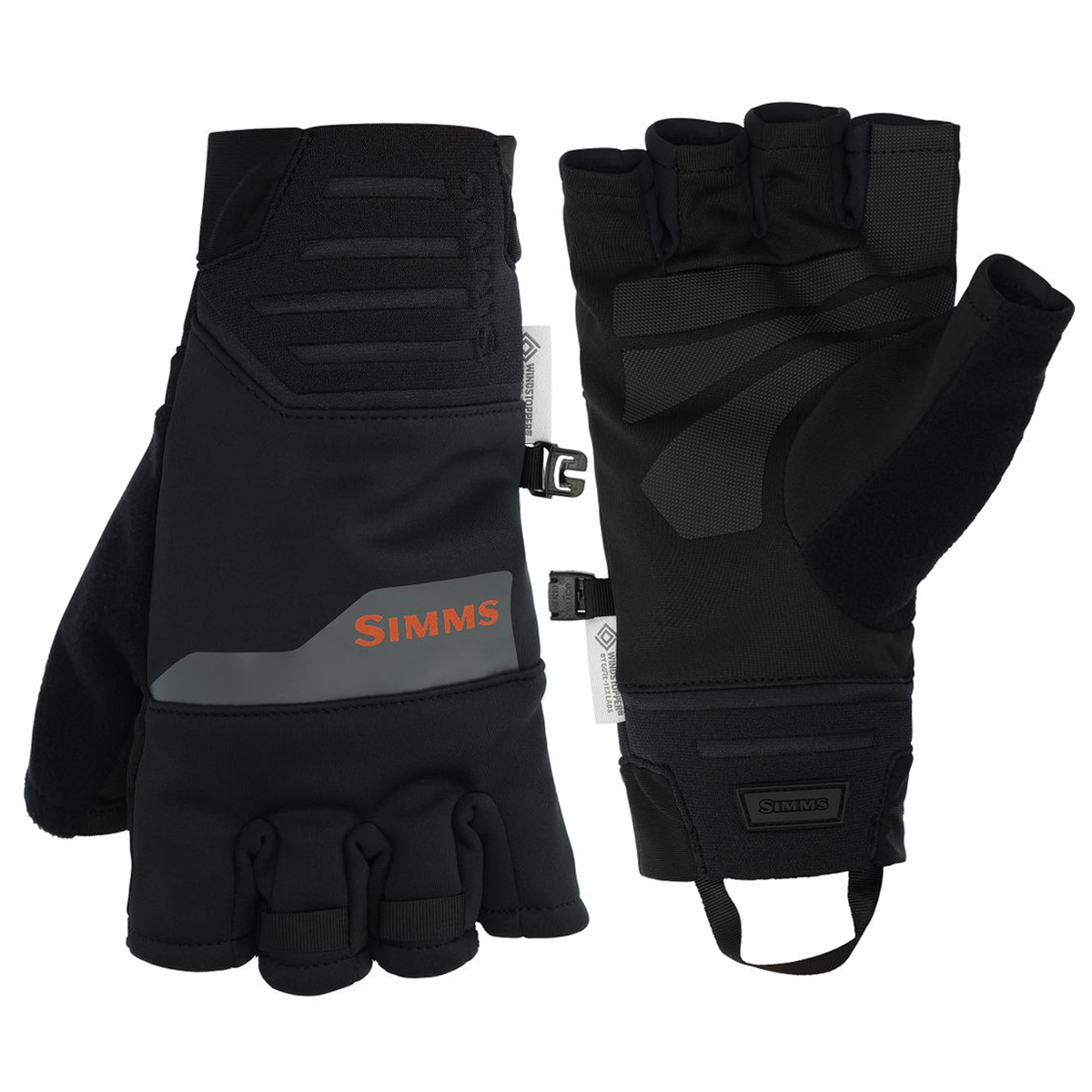 Перчатки Simms Windstopper Half Finger Glove Black XS