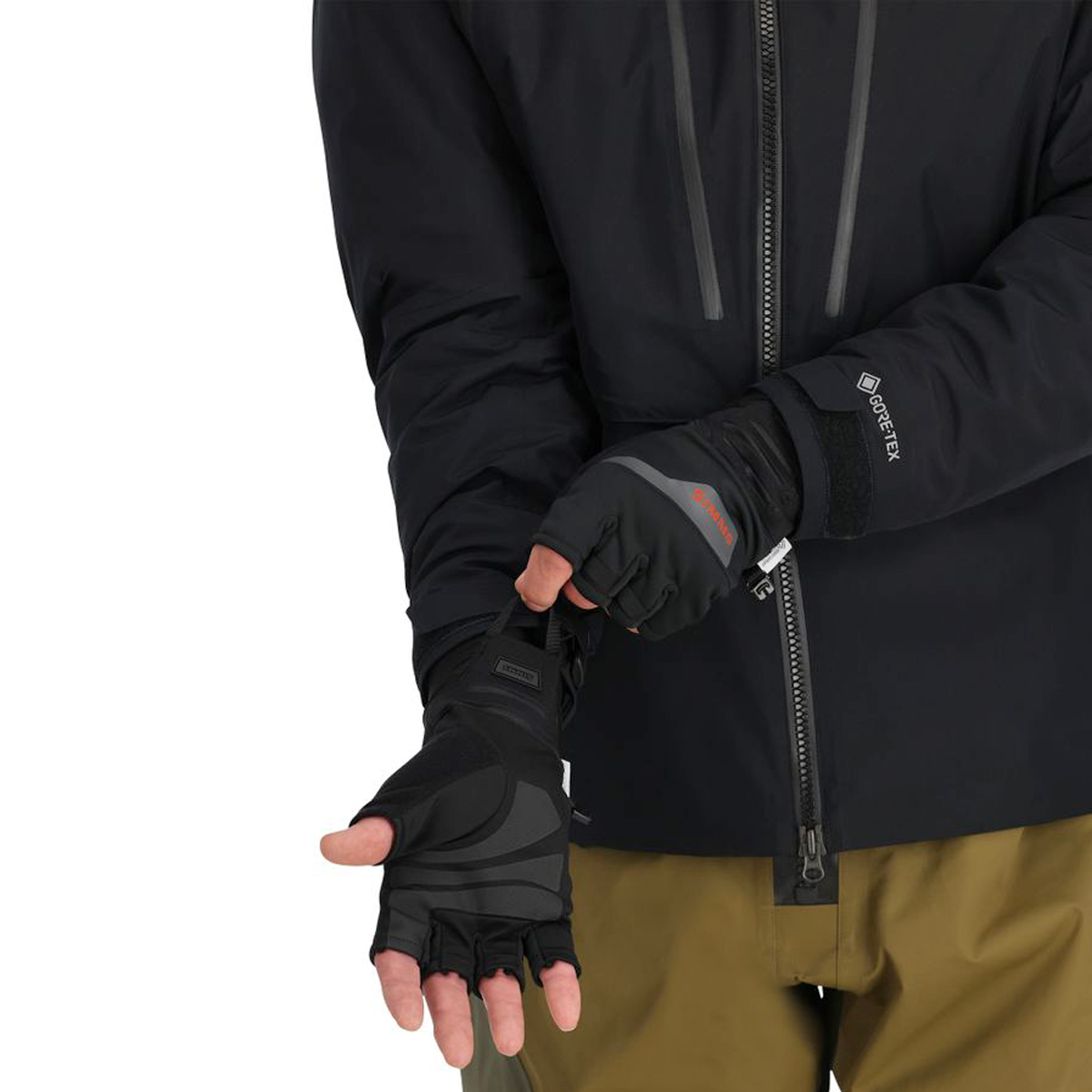Перчатки Simms Windstopper Half Finger Glove Black M фото 4