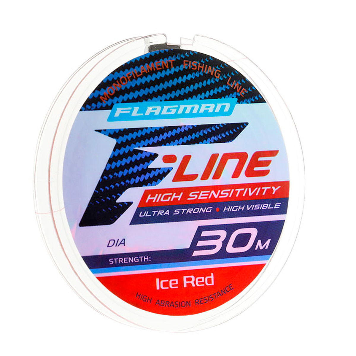 Жилка F-Line Ice Red 30m 0.14mm