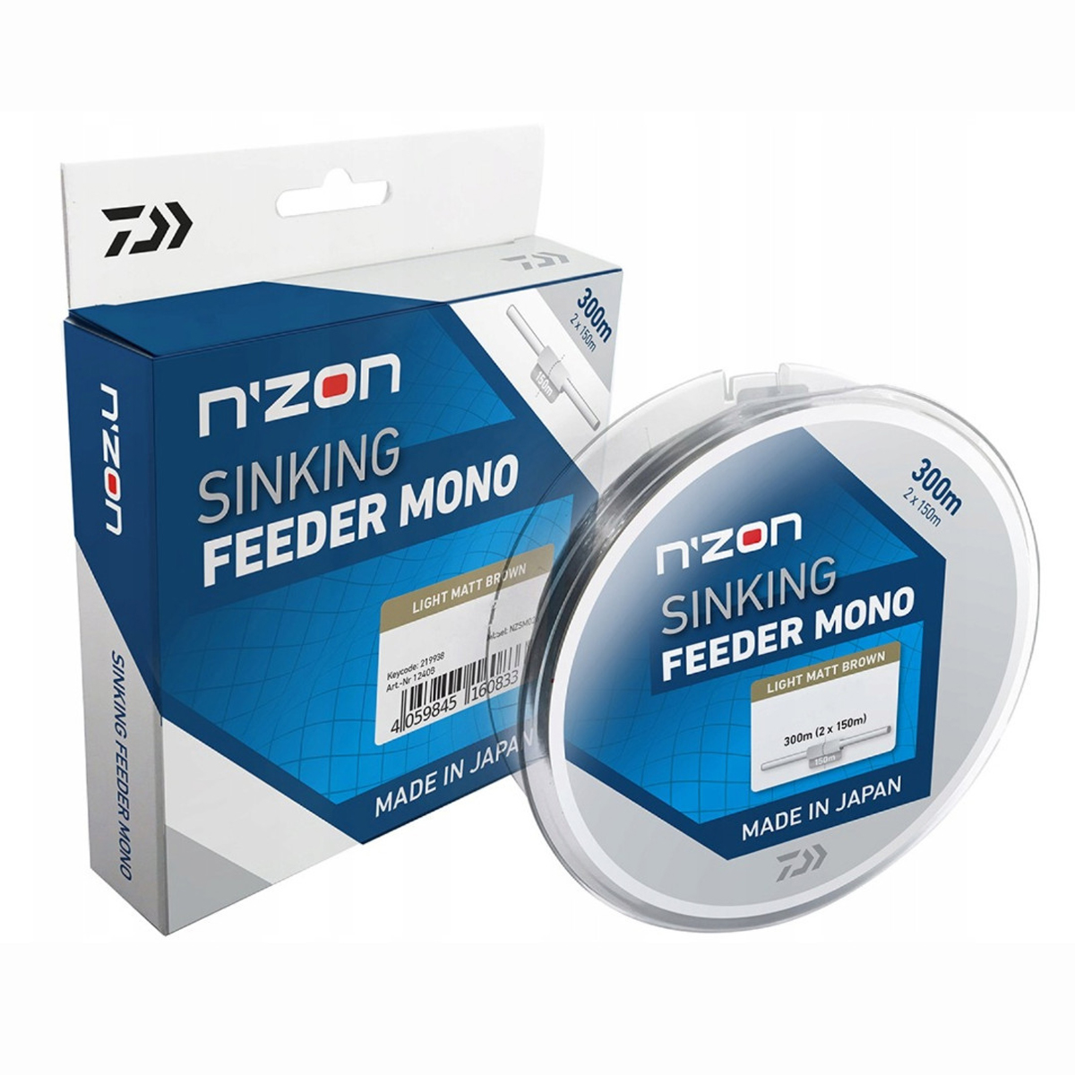 Леска Daiwa N'Zon Sinking Feeder Mono Brown 300m 6.39kg 0.30mm