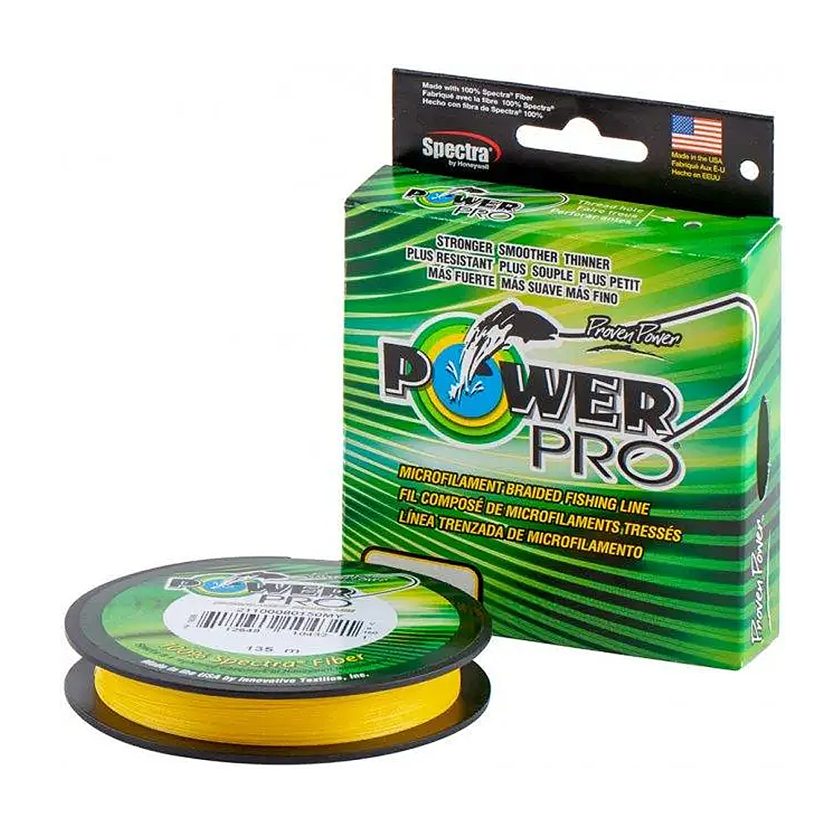 Шнур Power Pro 135m 0.15mm 20lb/9.0kg Hi-Vis Yellow
