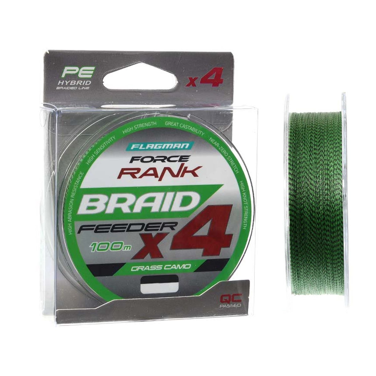 Шнур Force Rank Feeder Braid X4 Grass Camo 0.12mm 100m