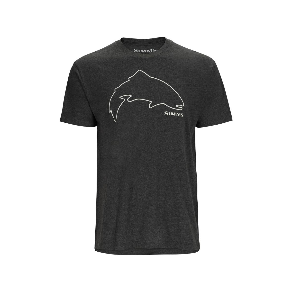 Футболка Simms Trout Outline T-Shirt Charcoal Heather XL