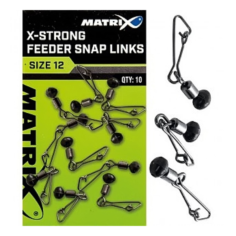 Застібки Matrix X-Strong Feeder Snap Links #12 10pcs фото 2