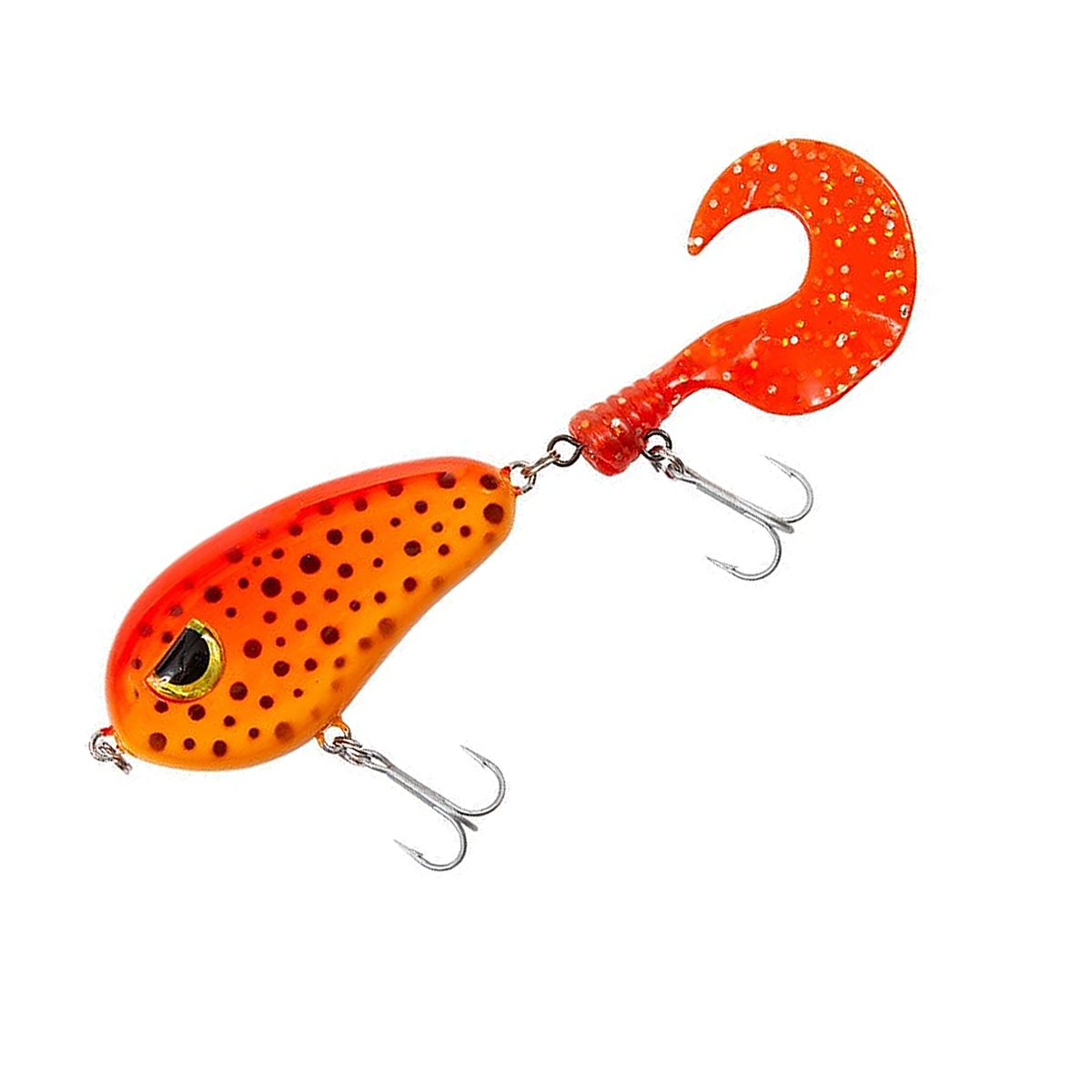 Джерк Fladen Scary Tail 130mm 18g #Orange Black Dots
