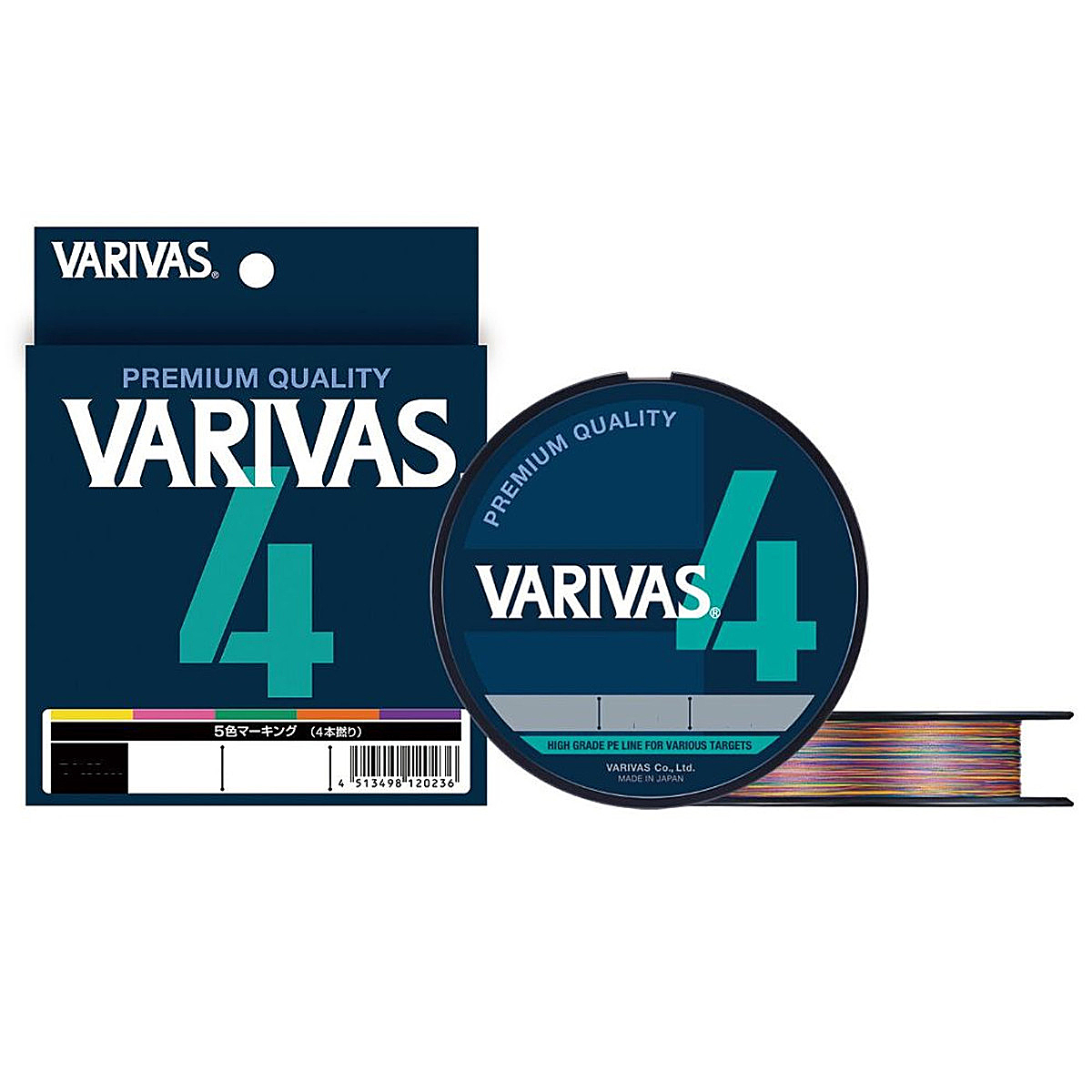 Шнур Varivas PE Line X4 Multicolor 300m 19.47kg 0.285mm #3.0