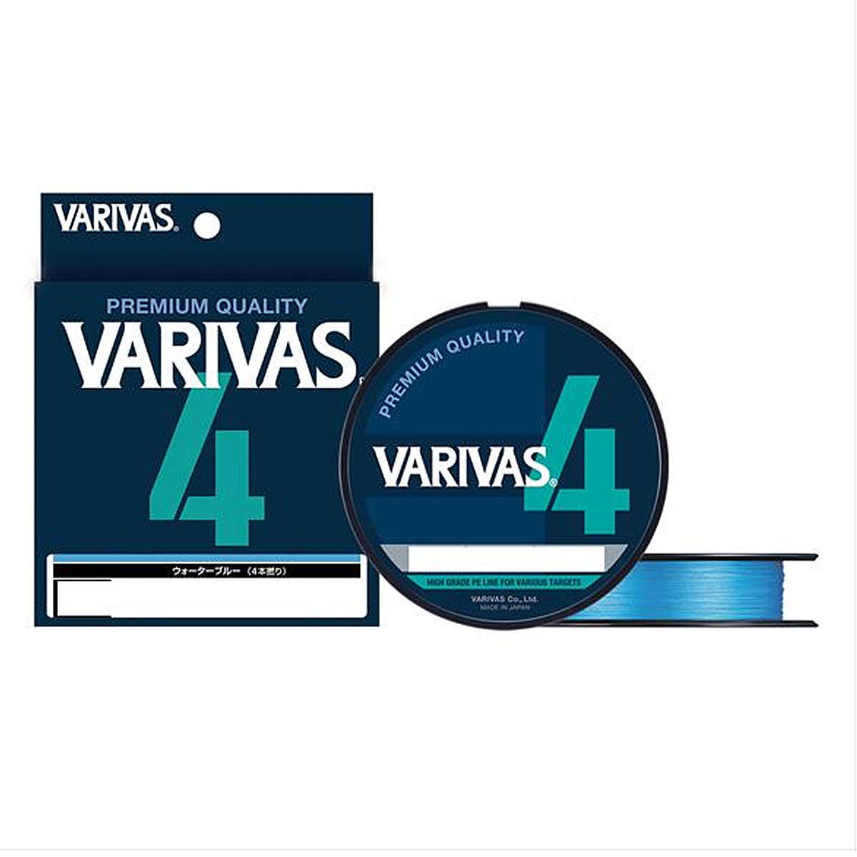 Шнур Varivas PE Line X4 Water Blue 200m 4.53kg 0.128mm #0.6