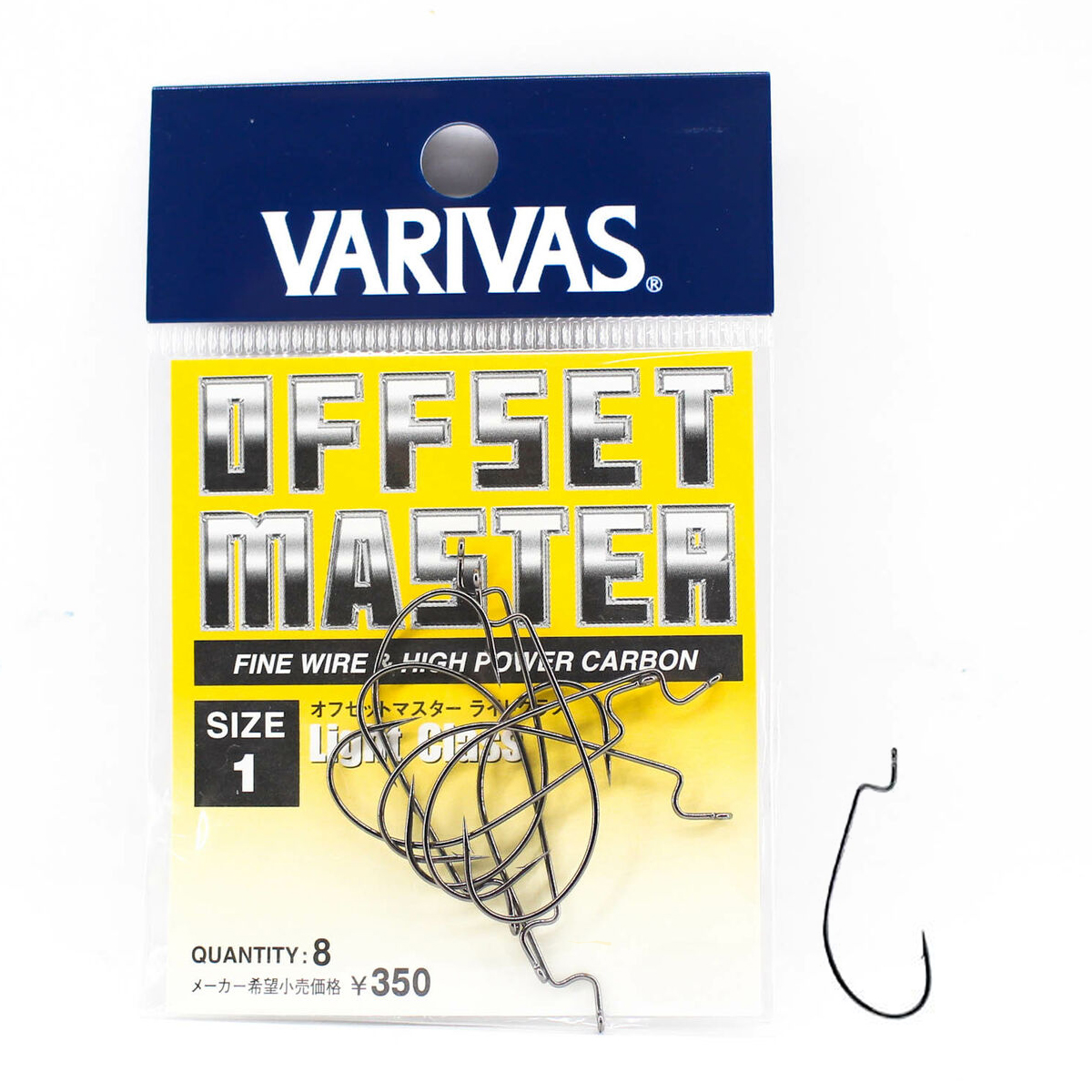 Крючок оффсетный Varivas Offset Master Light Class #1 8pcs