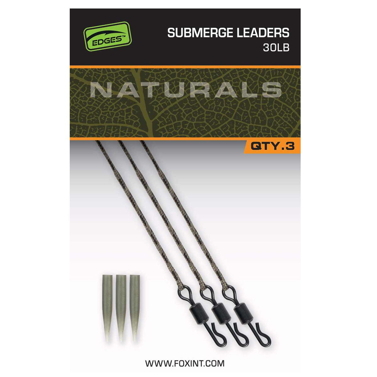 Готовий лідкор без осердя Fox Naturals Submerged Leaders 30lb 3pcs